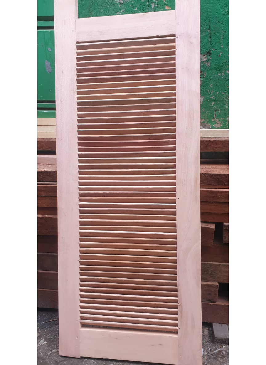 Mahogany wooden louver door - 1 of 3