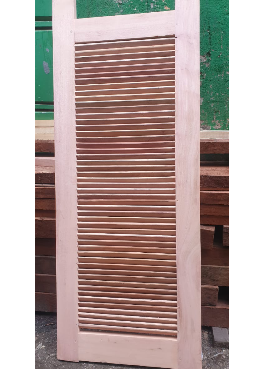 Mahogany wooden louver door - 1 of 3