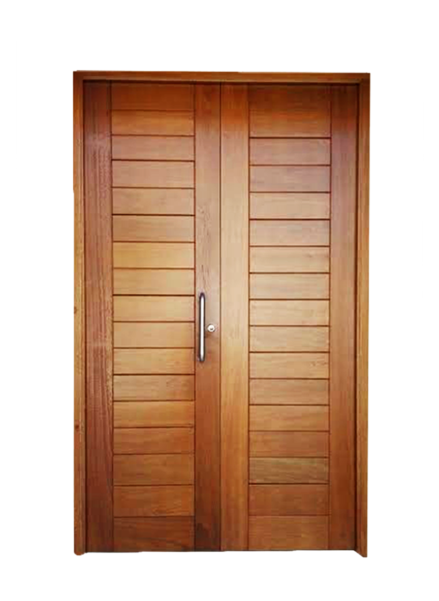 Double solid TNG mahogany door by Olet Hardware