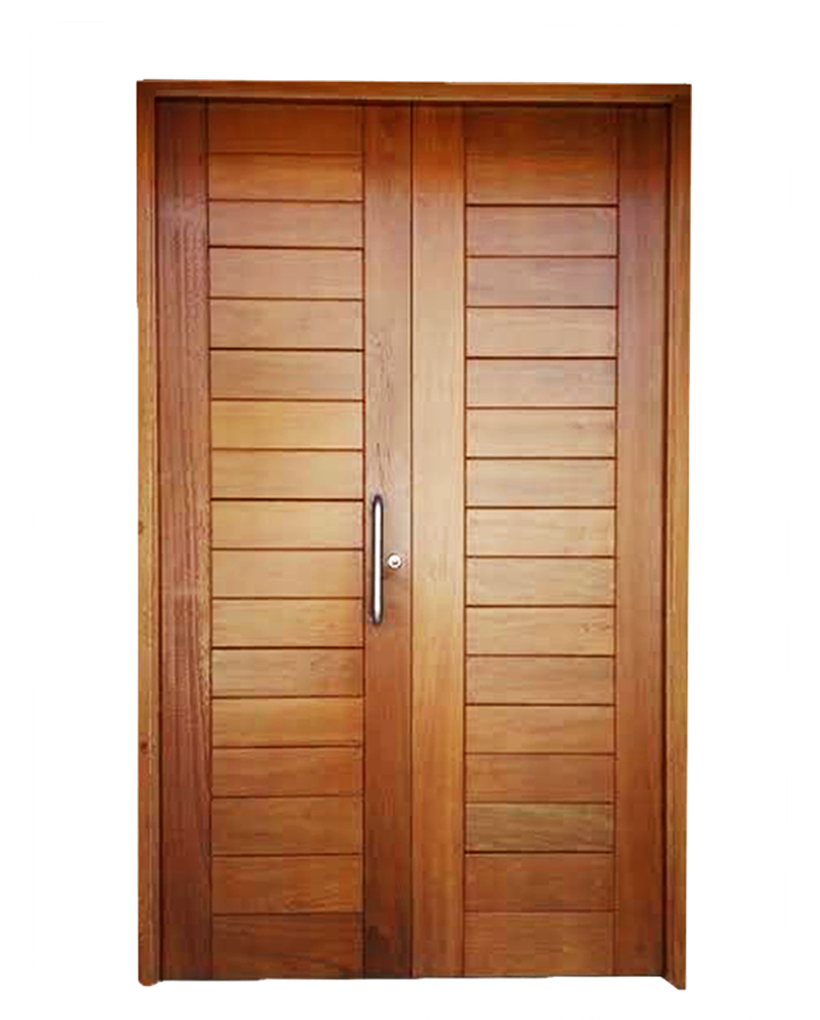 Double solid TNG mahogany door by Olet Hardware