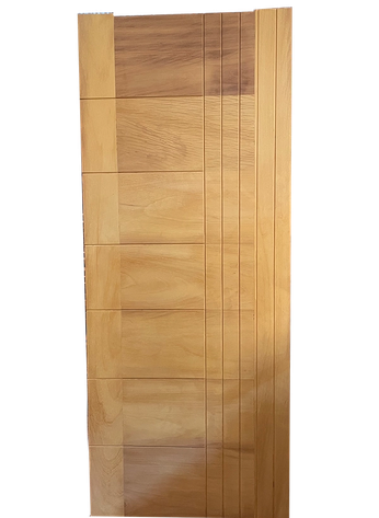 Natural painted mahogany T&G door