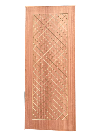 Interior wooden flush door with mesh