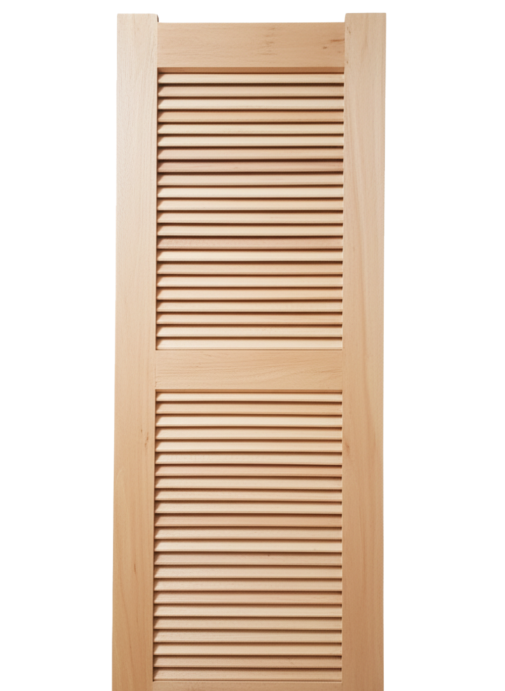 Solid cypress louvers door
