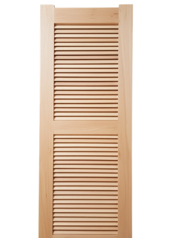 Solid cypress louvers door