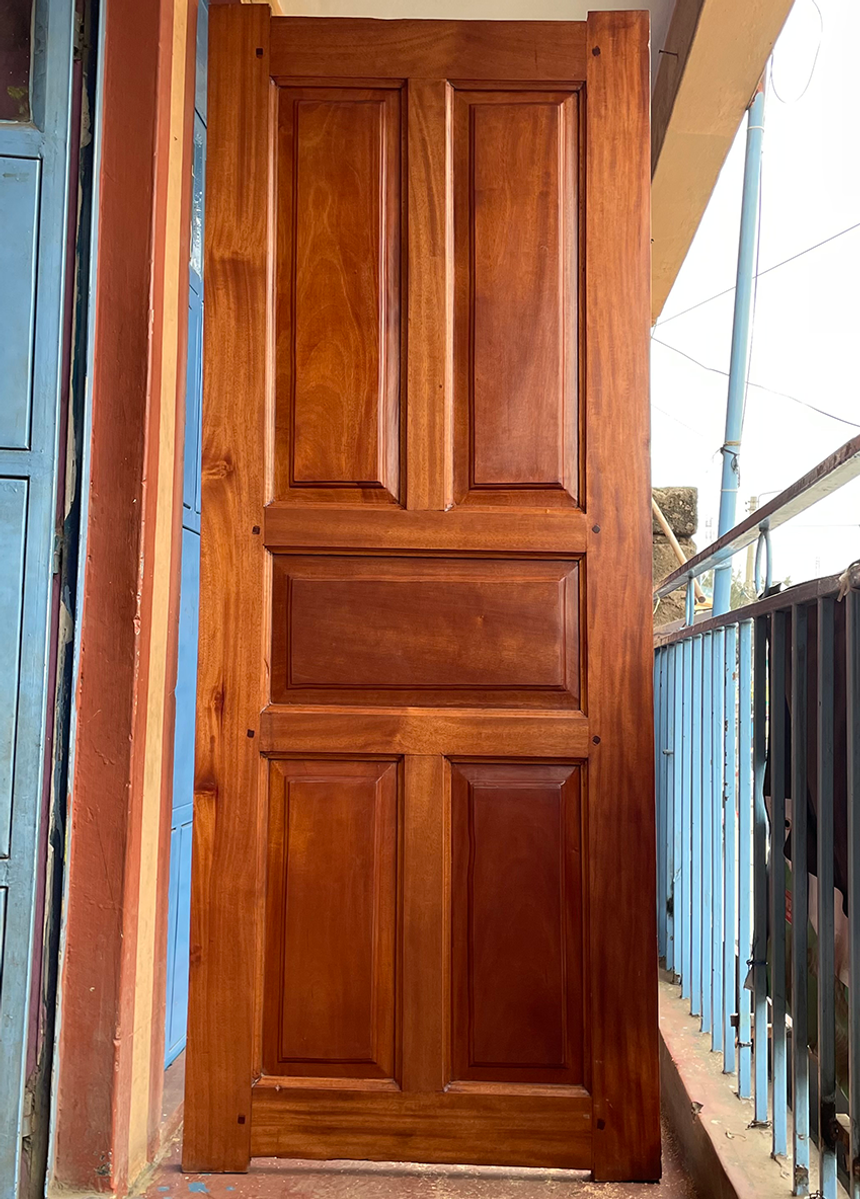Solid Mahogany 5 Panel Door - 1 of 2