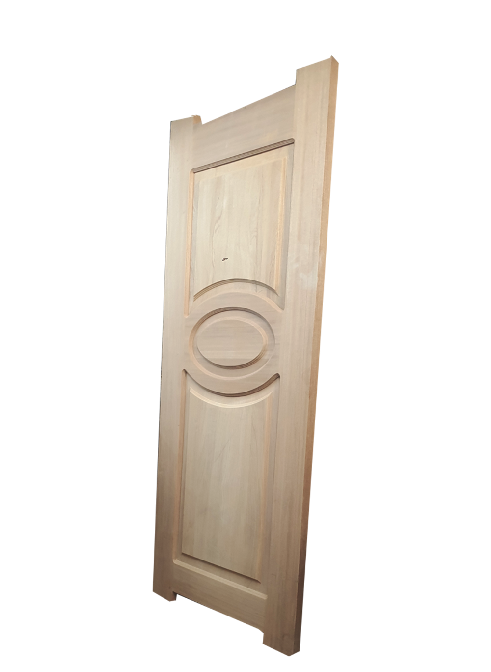 Mahogany door with custom panel design