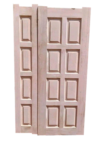 Double solid cypress 12 raised panel door