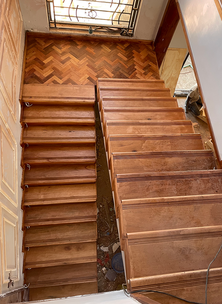 mahogany staircase