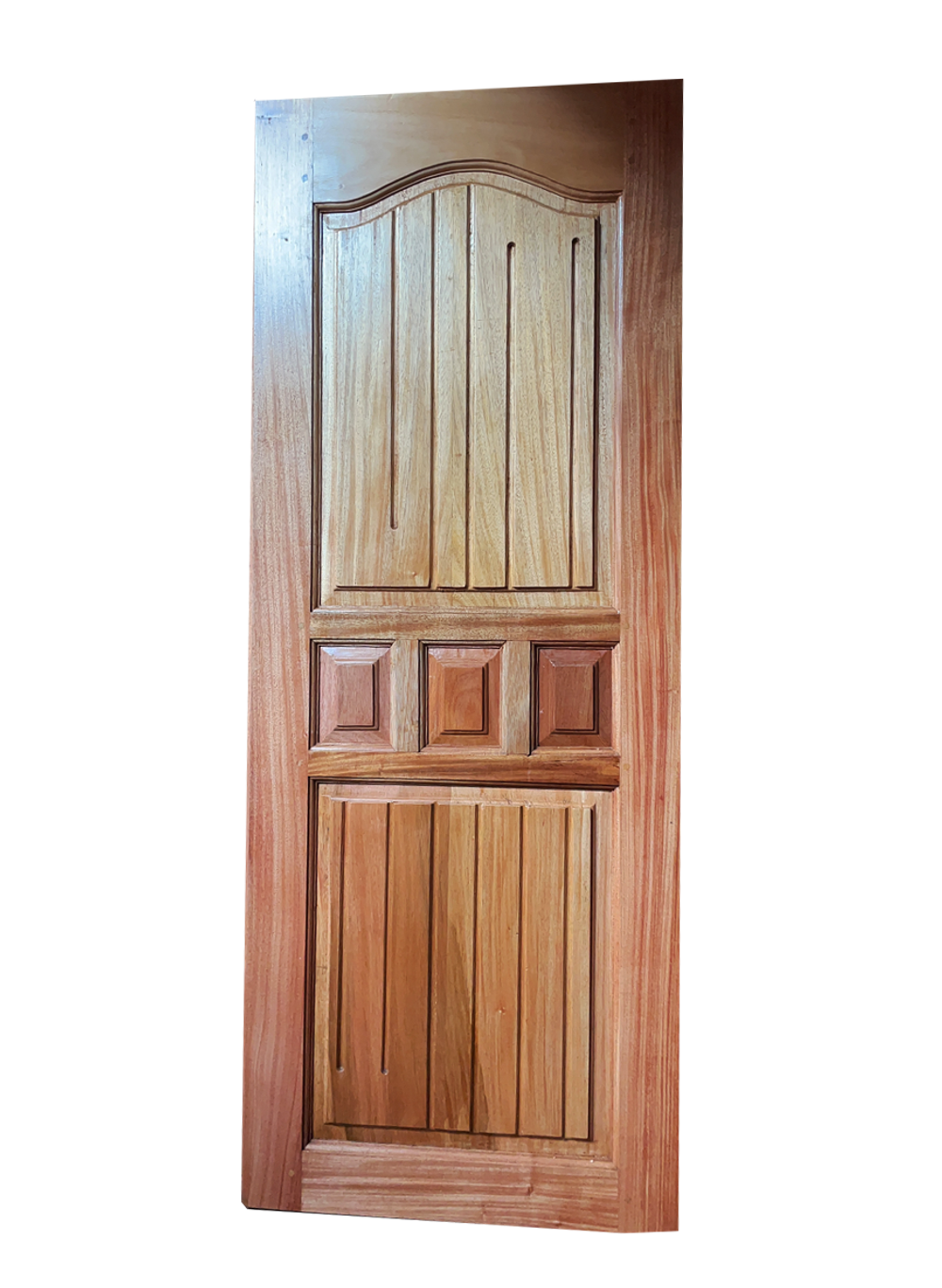 Custom Mvuli panel design door