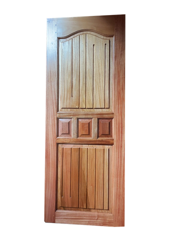 Custom Mvuli panel design door