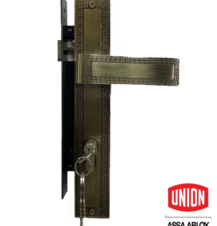 Union Antique main door Lock with Heavy duty High quality Handles complete set - View 1
