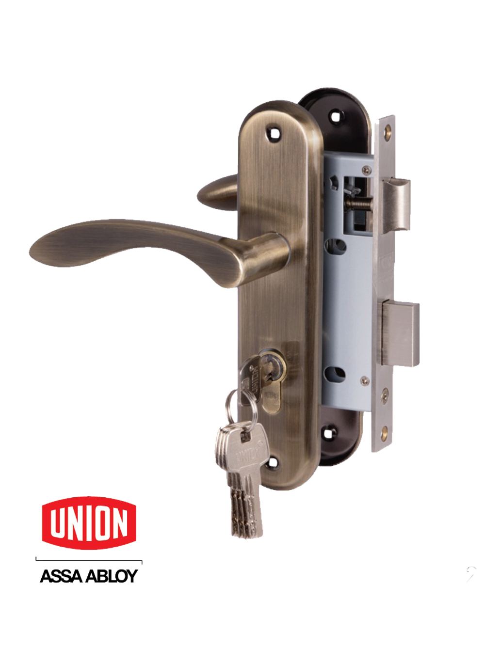 58mm cylinder lockset F741 silver