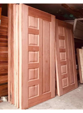 Embossed mahogany binded panel flush door