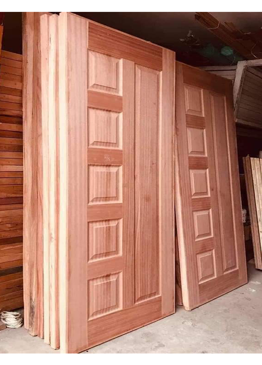 Mahogany embossed flush interior door - 1 of 3