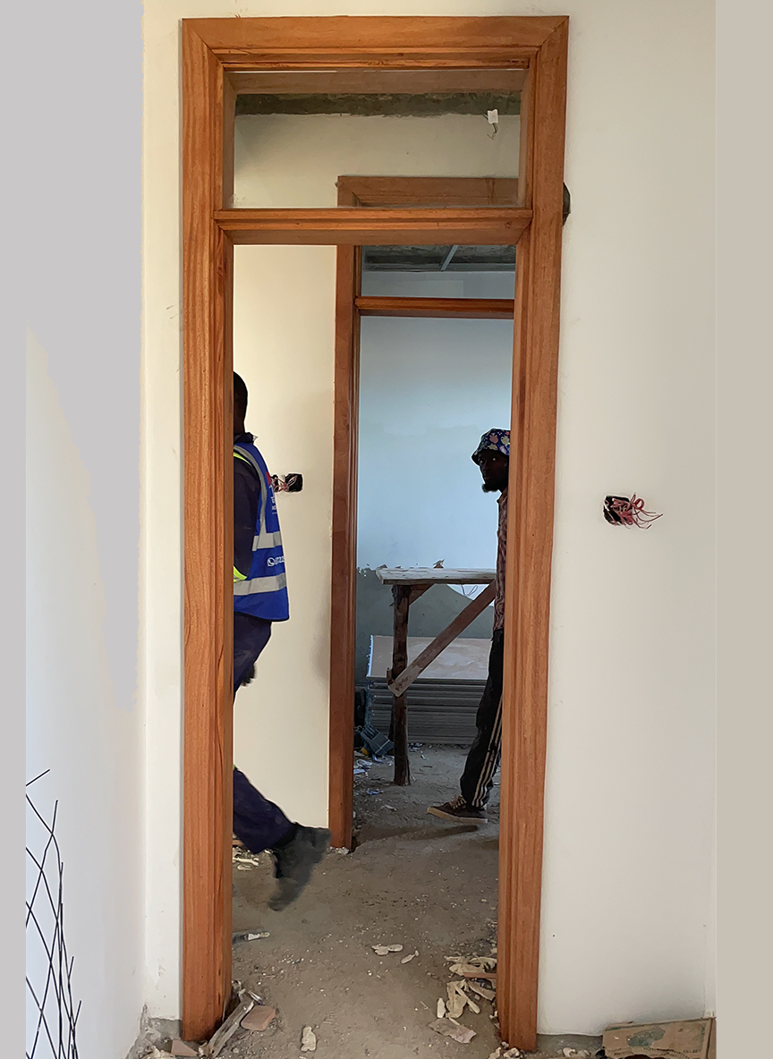 Thick wall mahogany door frame - 2 of 2