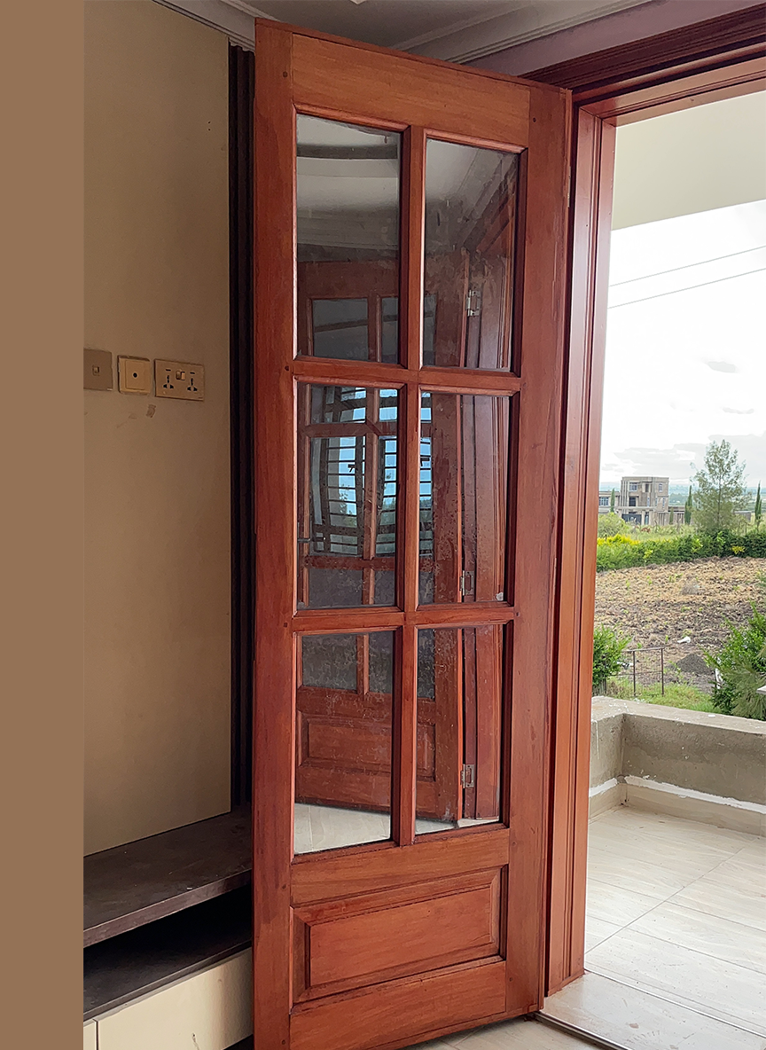 Mahogany French door - 1 of 2