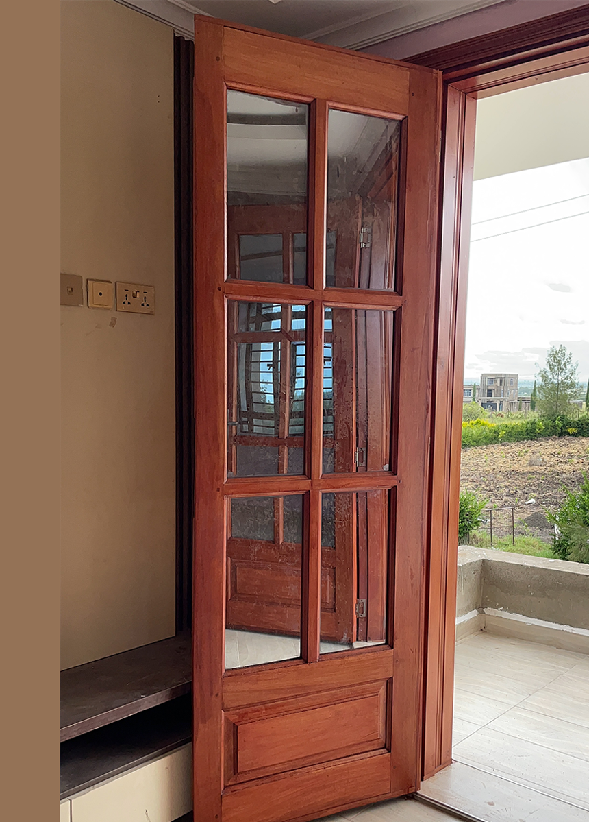 Mahogany French door - 1 of 2