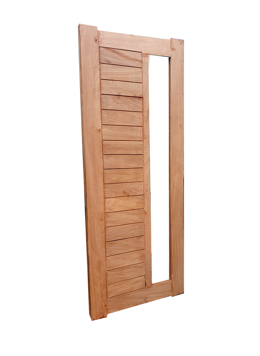 Wooden door with glass top - 1 of 1
