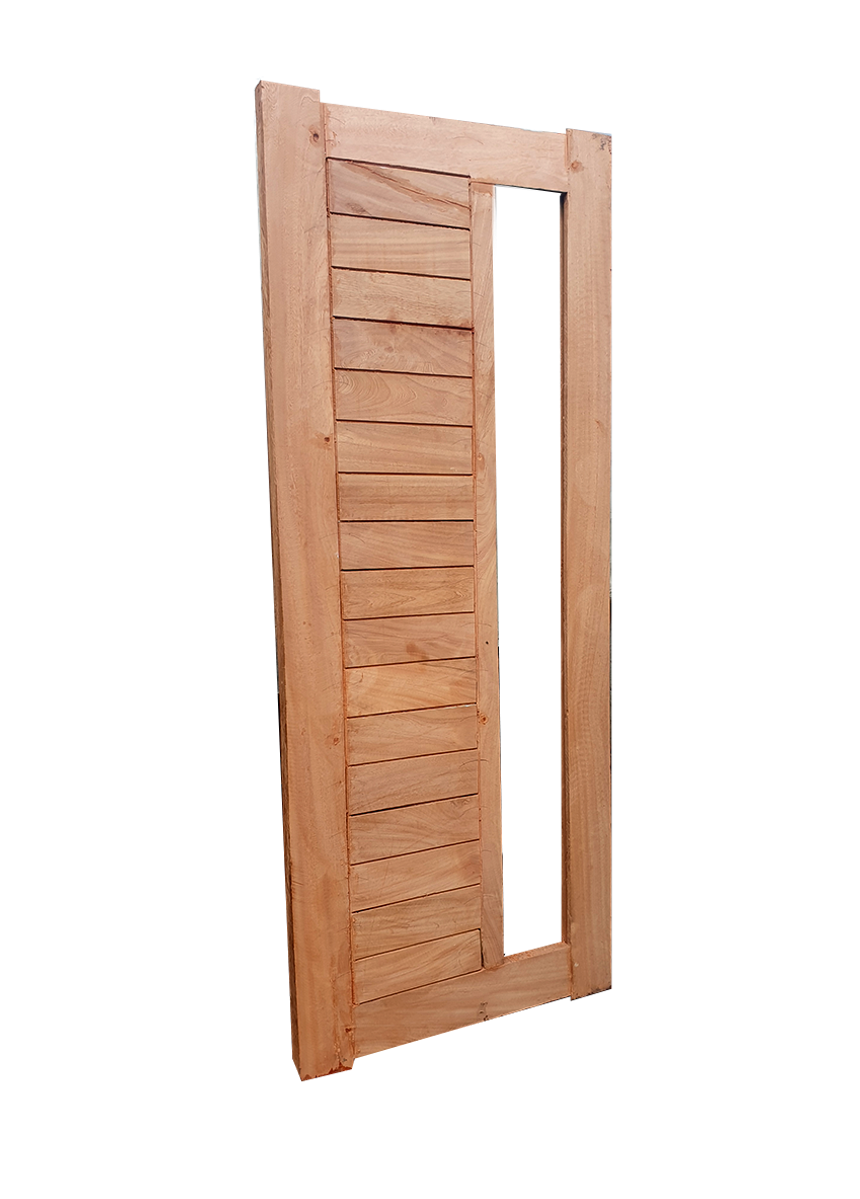 Wooden door with glass top - 1 of 1