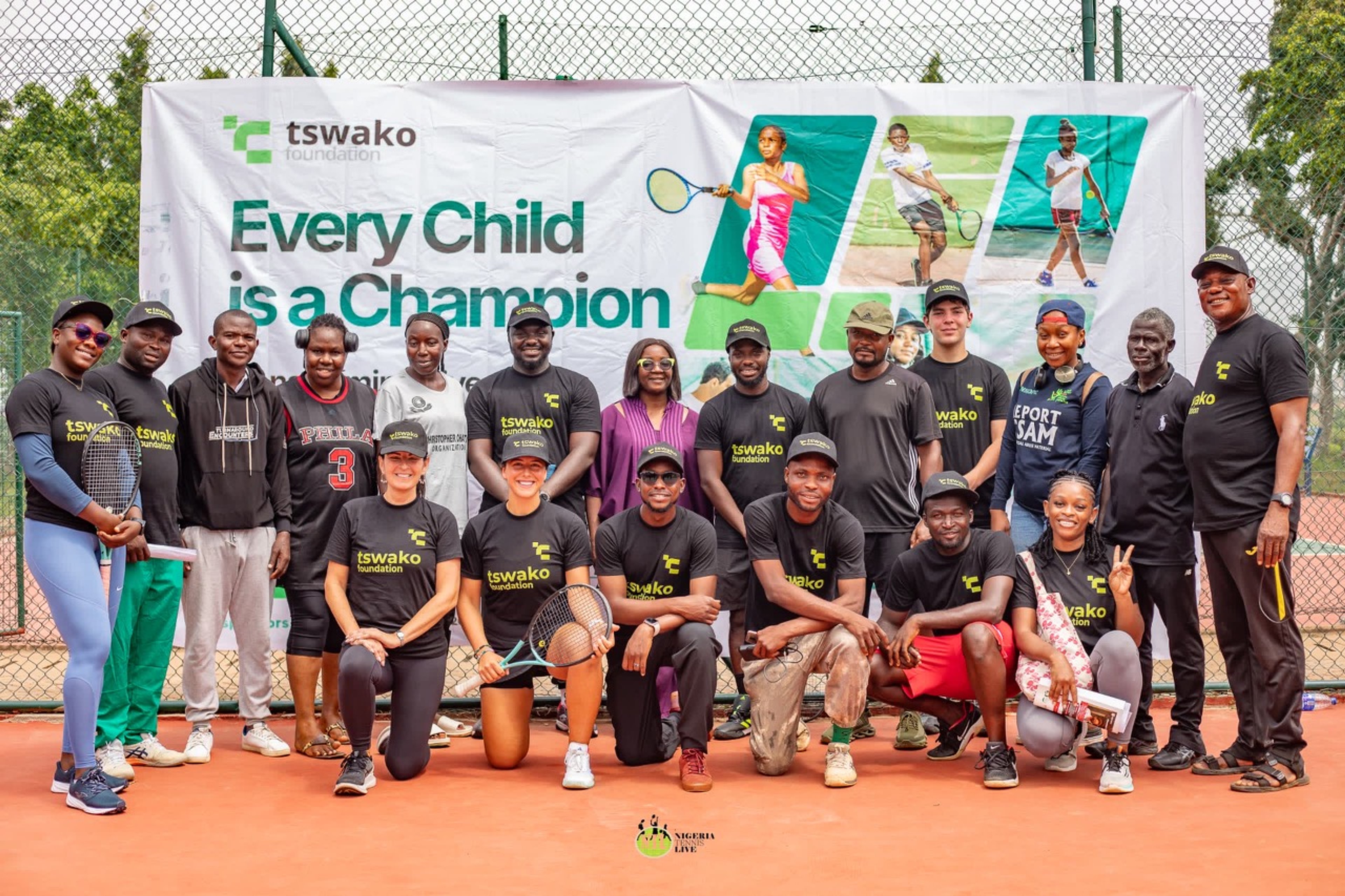 Tennis training session