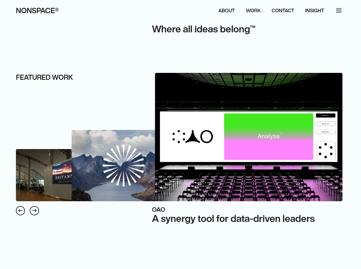 Screenshot from nonspace.no