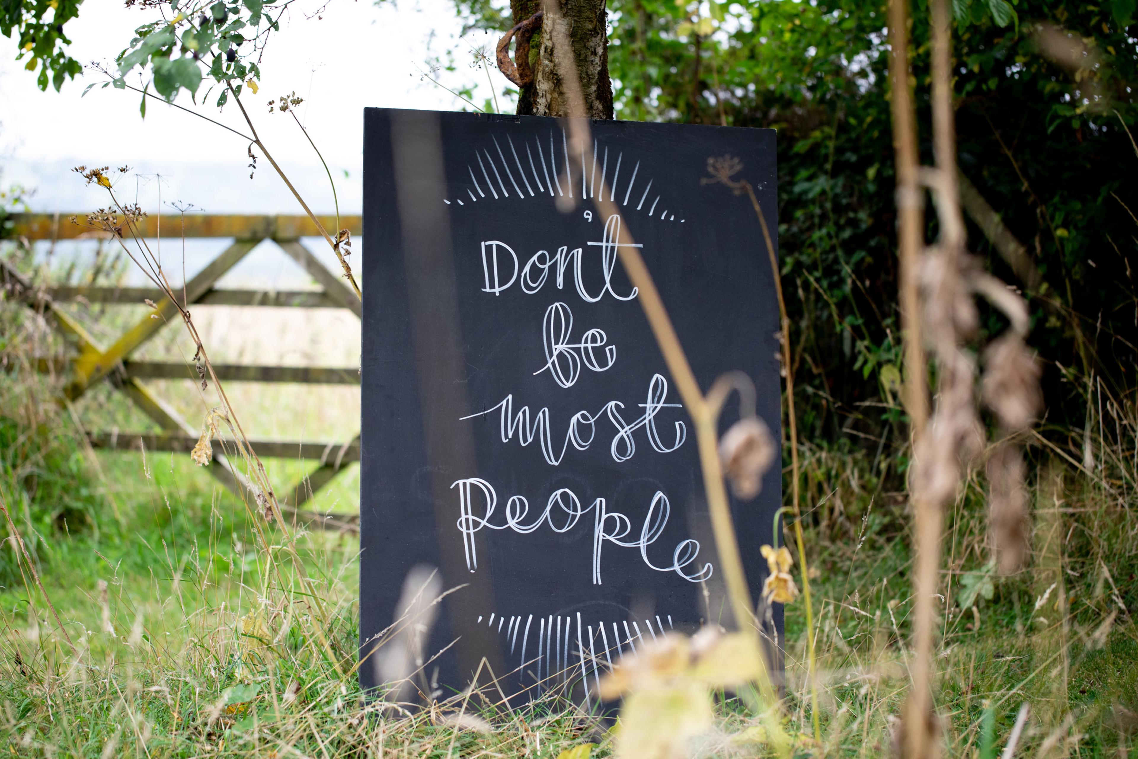 Don't Be Most People - DO Wales - Blackboard1