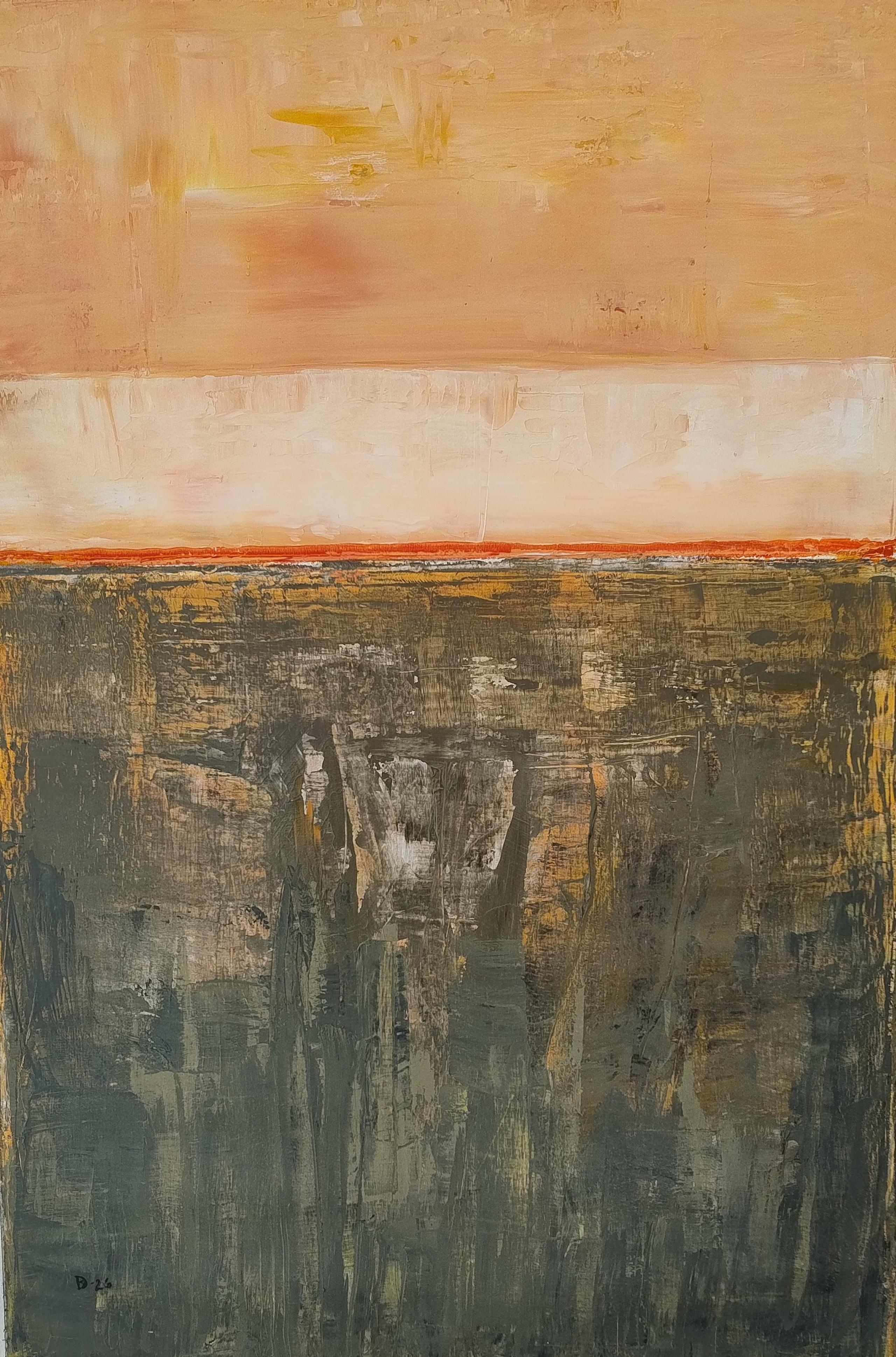 Bilder fra ingenmannsland, olje på lerret, 80 x120 cm