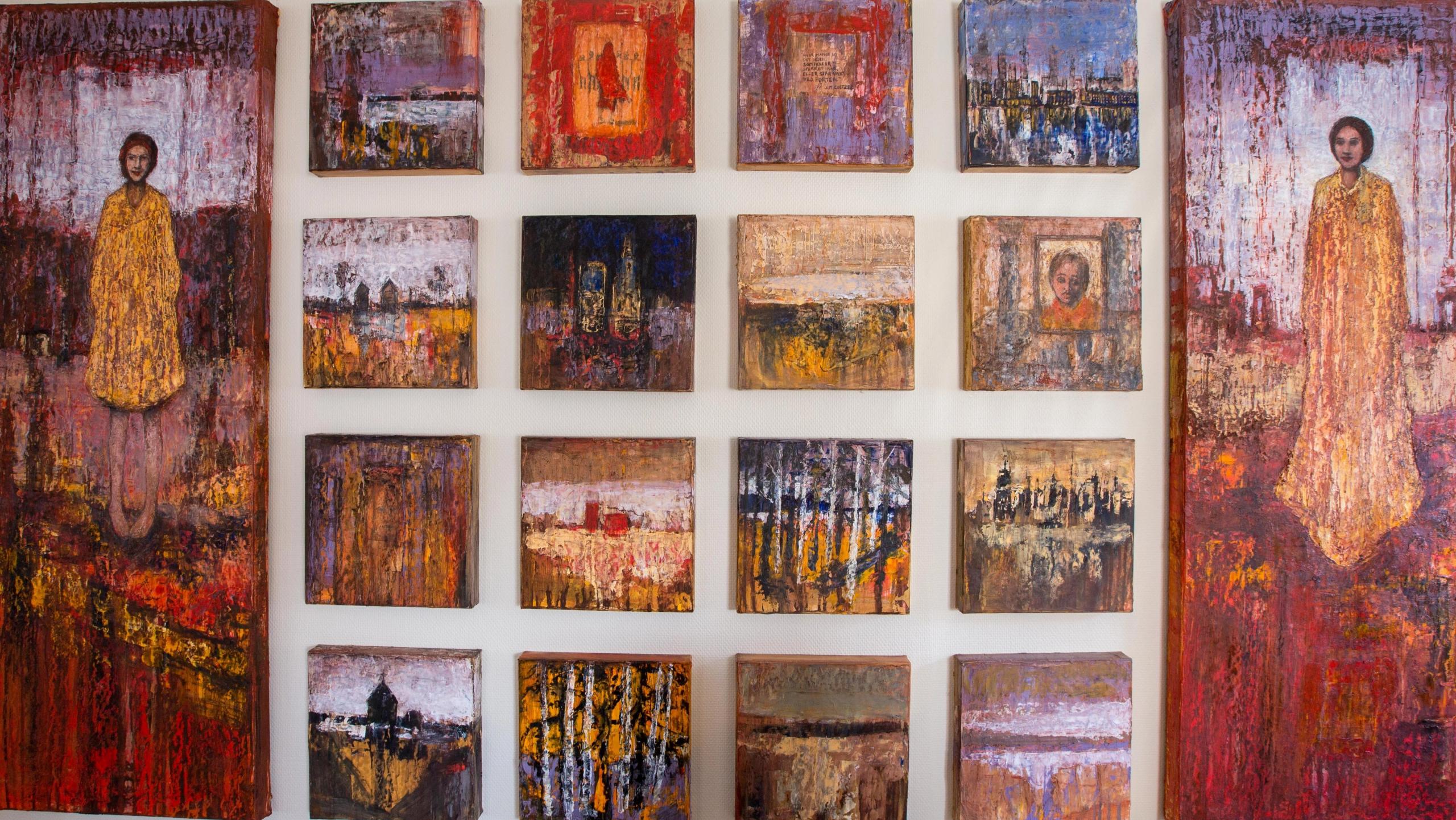 The guards, 2007, oil on paper on canvas, 230 x 140 cm