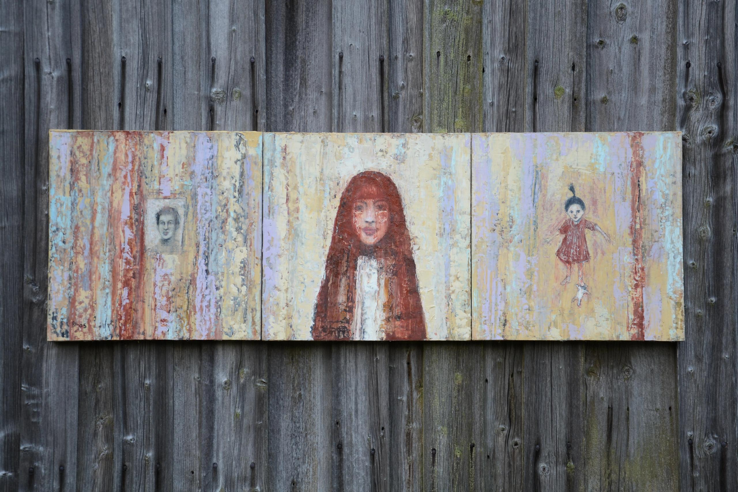 The confession, 2005, oil on paper on canvas, 50 x 150 cm