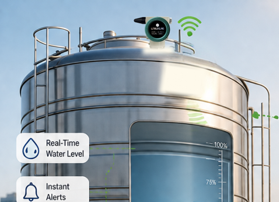 Overhead tank level moitoring