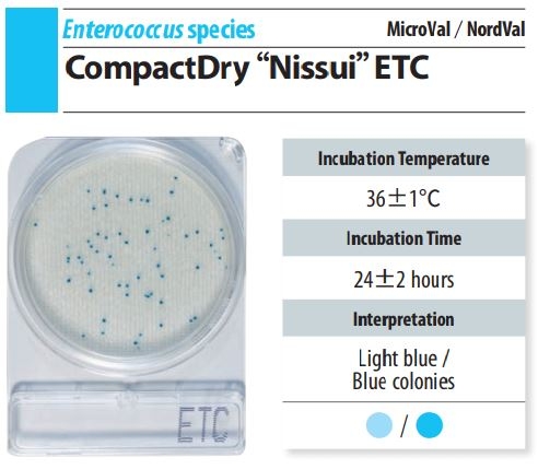 Đĩa Compact Dry ETC Enterococcus species