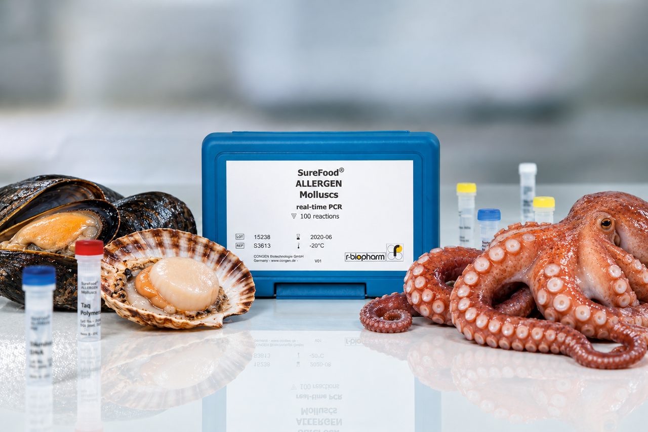Kit real-time PCR kiểm tra dị ứng thân mềm | SureFood® ALLERGEN Molluscs