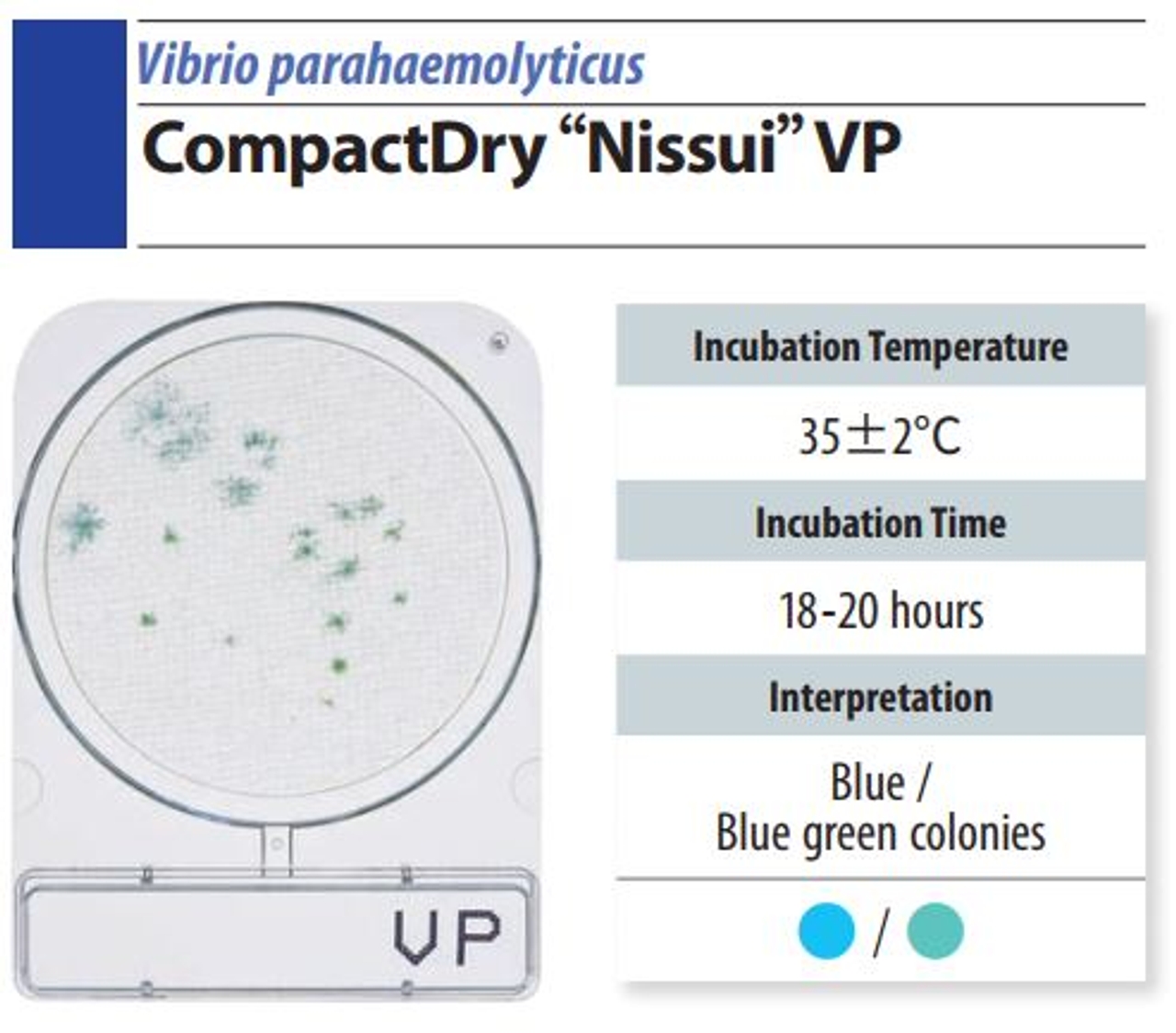 Đĩa Compact Dry VP Vibrio parahaemolyticus