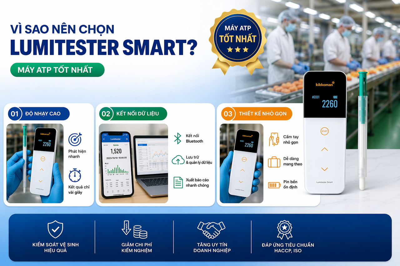 Vì sao nên chọn Lumitester Smart thay vì các máy ATP khác
