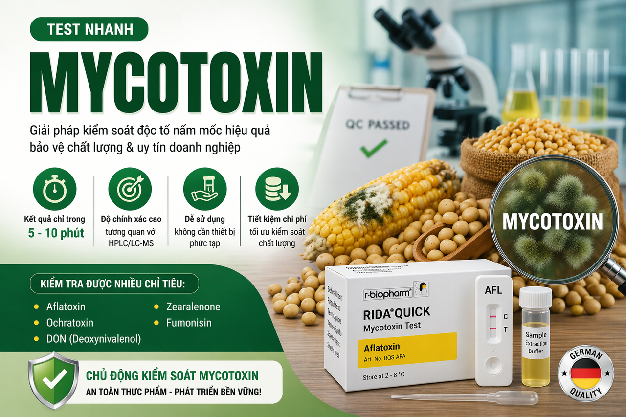 Giải pháp test nhanh mycotoxin trong 10 phút