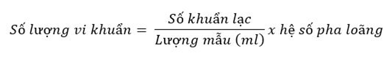 Công thức tính khuẩn lạc