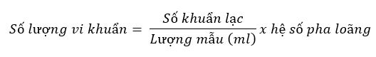 Công thức tính khuẩn lạc