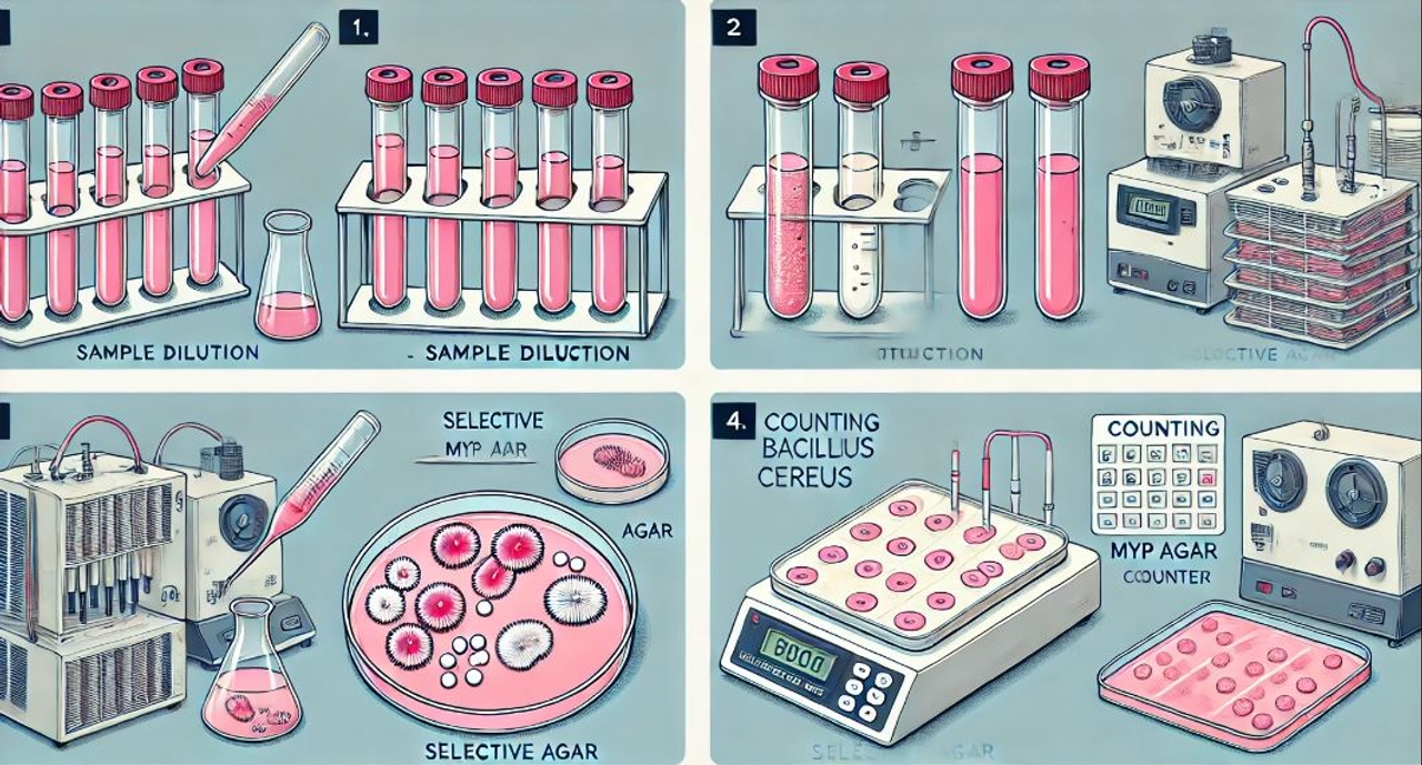 Định lượng Bacillus cereus bằng phương pháp đếm khuẩn lạc