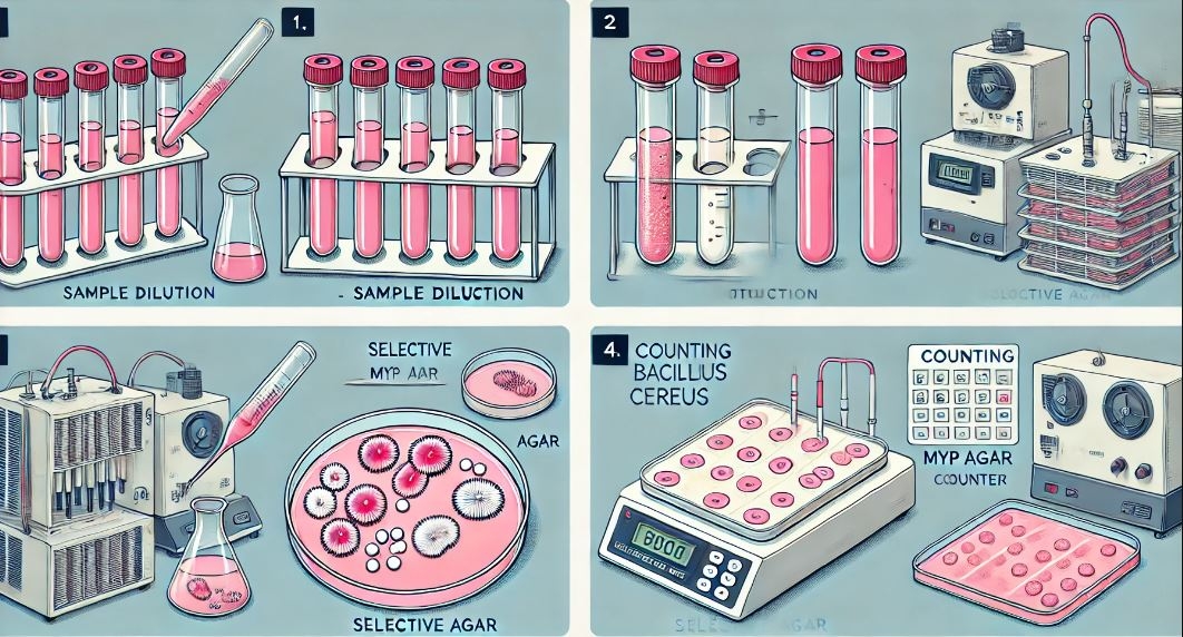 Định lượng Bacillus cereus bằng phương pháp đếm khuẩn lạc