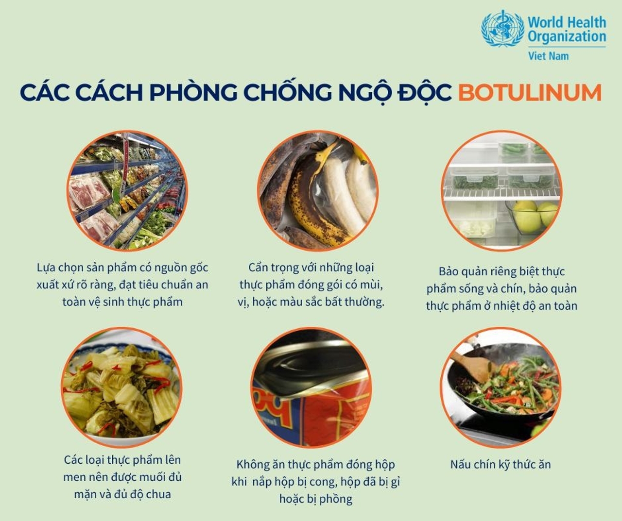 Phòng ngừa Clostridium botulinum trong thực phẩm