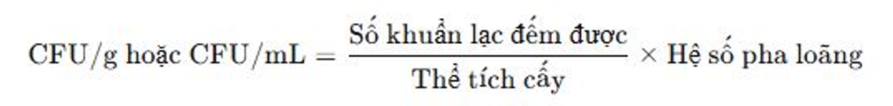 Công thức tính CFU