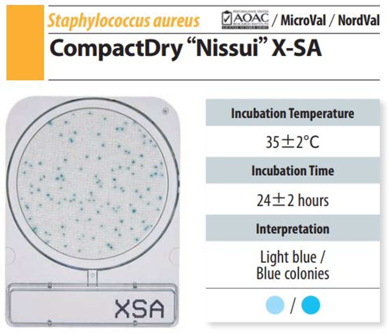 Đĩa Compact Dry X-SA Staphylococcus aureus
