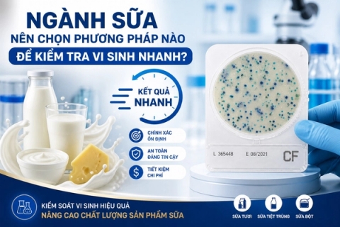 Ngành sữa nên chọn phương pháp nào để kiểm tra vi sinh nhanh