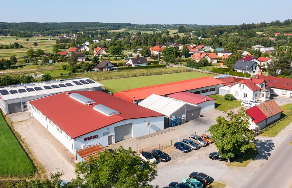 Zakład ERKO w Czeluśnicy — widok z lotu ptaka