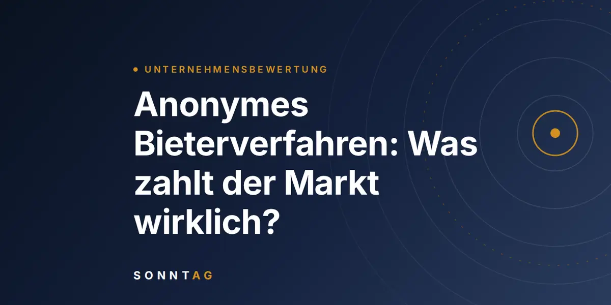 Anonymes Bieterverfahren: Den Marktpreis testen, ohne den Verkauf zu verraten