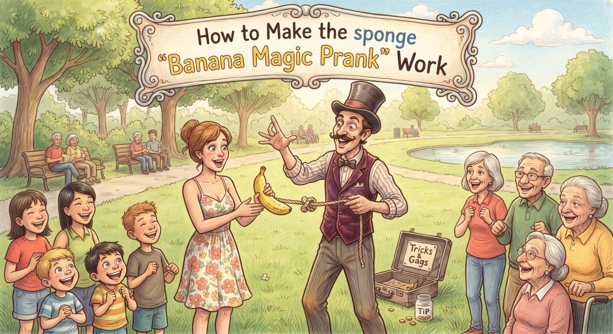 How to Make the sponge "Banana Magic Prank" Work