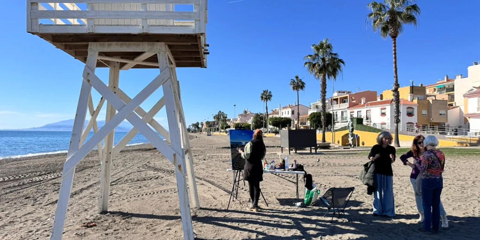 From fog to sun: A day of acrylics in Cala del Moral