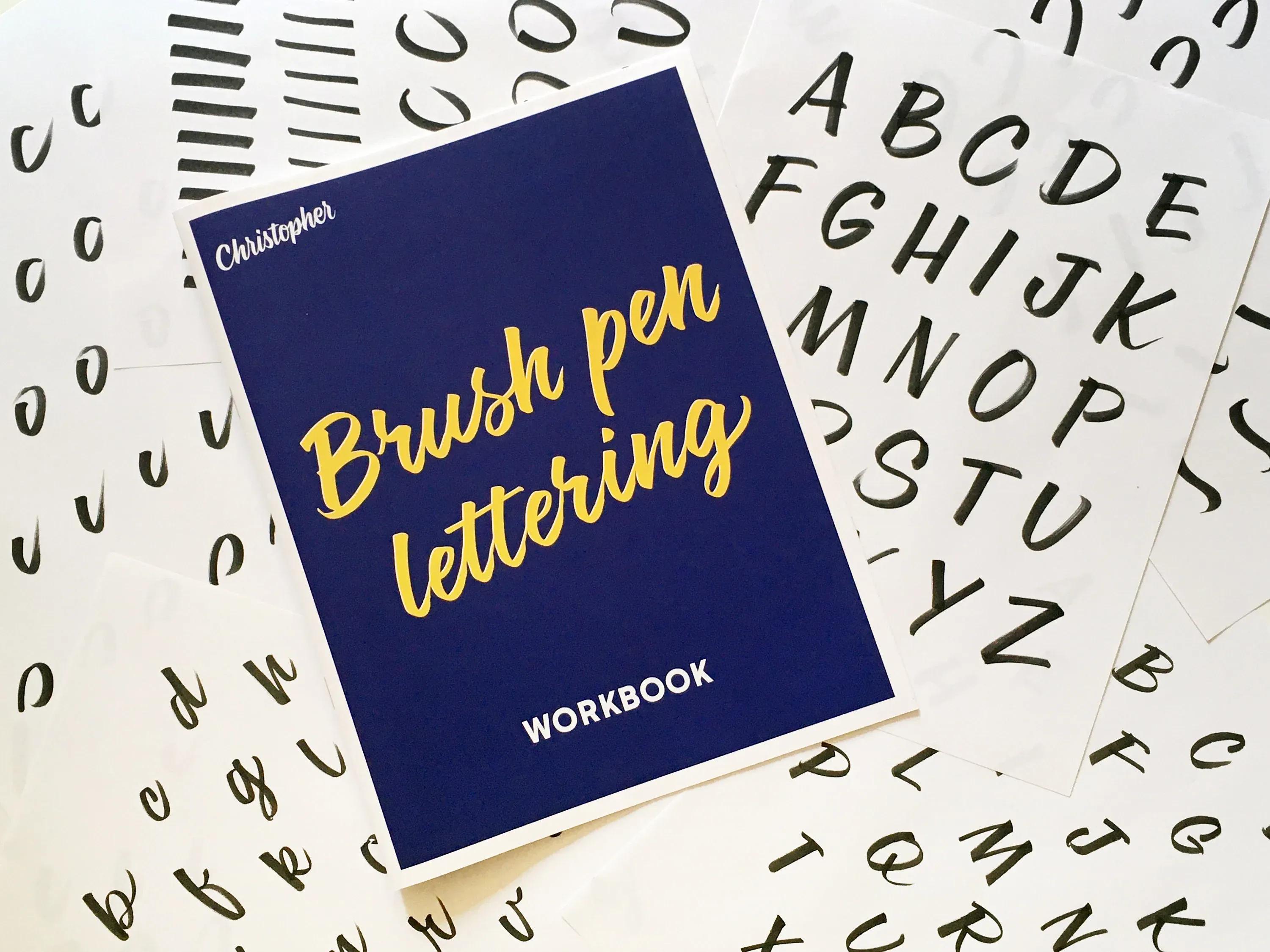 Brush Pen Lettering Workbook by Christopher Rouleau