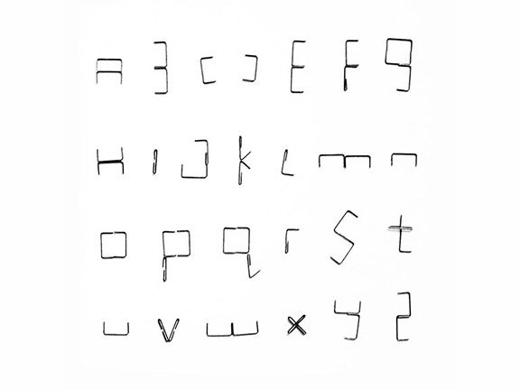 Staple alphabet by Christopher Rouleau