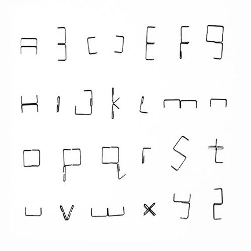 Staple alphabet by Christopher Rouleau
